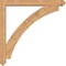 Ekena Millwork Thorton Arts and Crafts Smooth Bracket w/ Offset Brace, Western Red Cedar, 5 1/2"W x 42"D x 42"H BKT0604X42X42THR03SWR - alternate 4